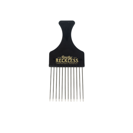 Peine Afro Pick Metálico Rocky Reckless