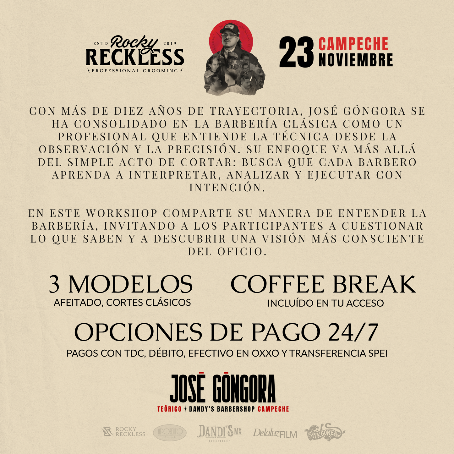 Workshop José Góngora – Barbería Clásica | Campeche 23 Noviembre